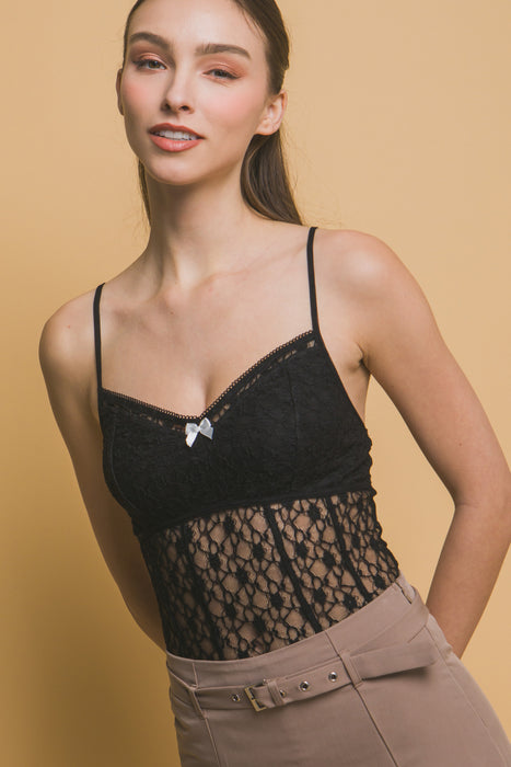 Lace Slim-Fit Bodysuit