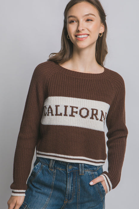 Knit California Embroidered Sweater