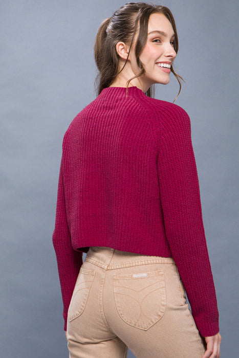 Solid Color Knit Pullover Sweater