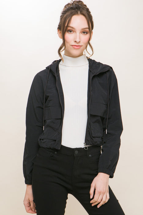 Light Weight Zip Up Jacket with Front Pockets