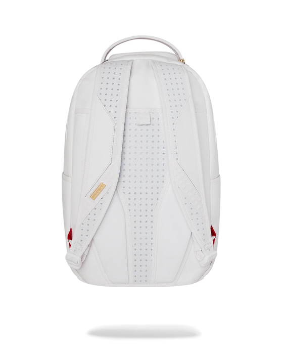 SPRAYGROUND GOLD BRICK LUXE WHITE BACKPACK