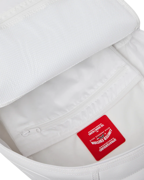 SPRAYGROUND GOLD BRICK LUXE WHITE BACKPACK