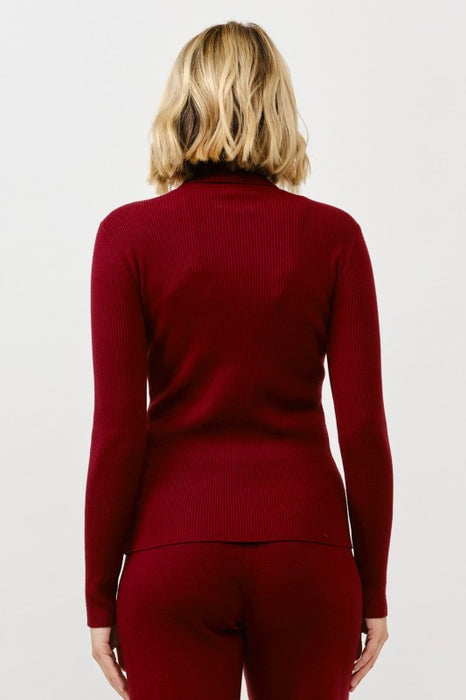Ribbed Turtle Neck Pullover Sweater