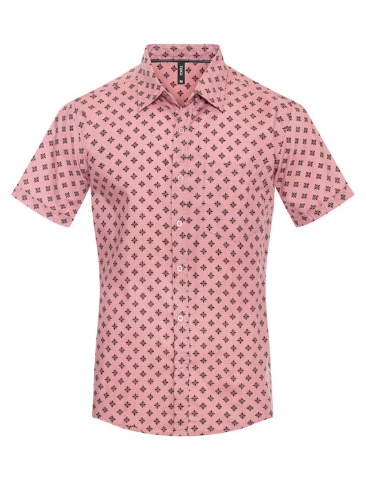 Geometric Star Print Short-Sleeve Shirt