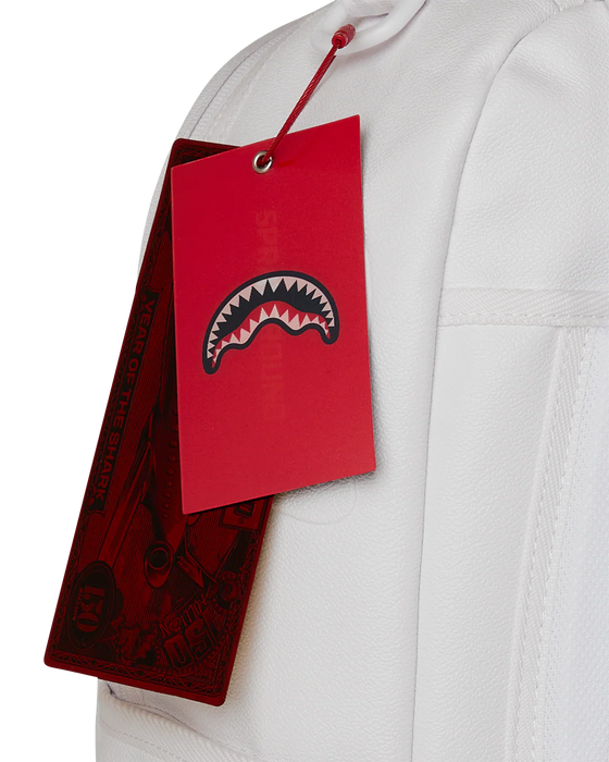 SPRAYGROUND GOLD BRICK LUXE WHITE BACKPACK