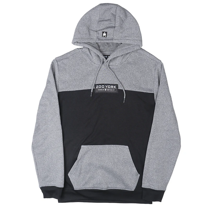 ZOO YORK LOGO HOODIE GREY MARLED