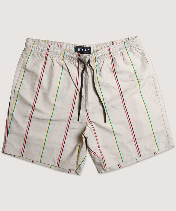 Multicolor Stripe Sand Drawstring Shorts