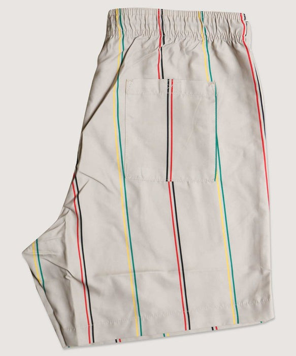 Multicolor Stripe Sand Drawstring Shorts