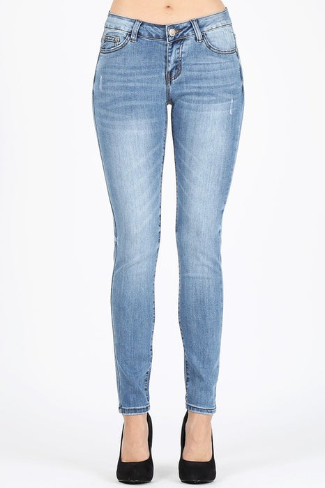 Mid Rise Stretch Skinny Jeans