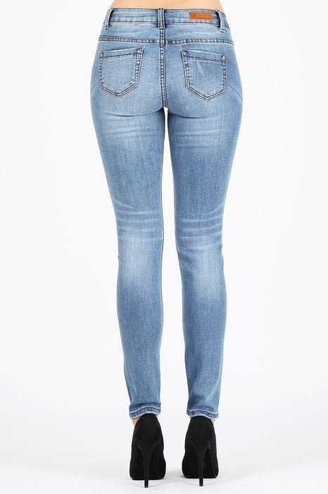Mid Rise Stretch Skinny Jeans