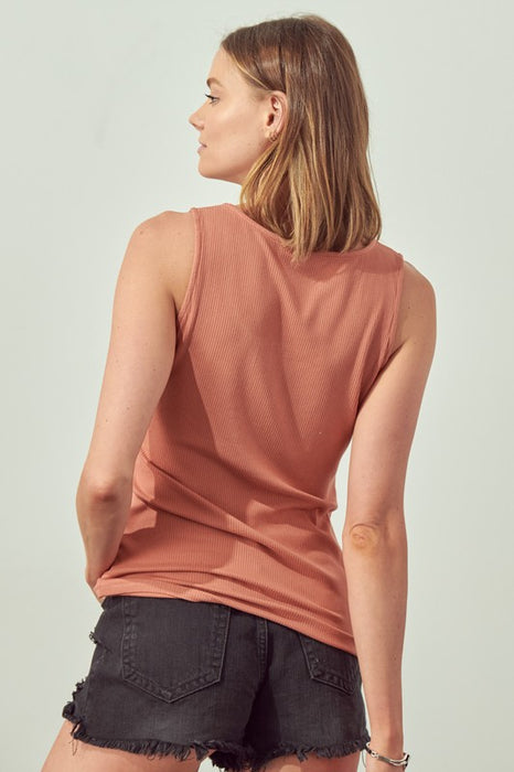 SQUARE NECK WITH ZIP GINGER TOP