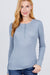 Active Basic - LONG SLEEVE HENLEY THERMAL DUSTY BLUE TOP