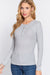 Active Basic - LONG SLEEVE HENLEY THERMAL GREY TOP