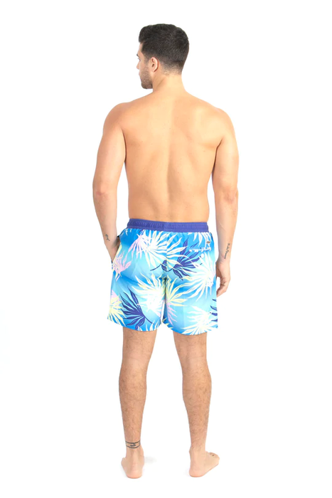 Tropical Forest - 17" Elastic Waist Volley Short